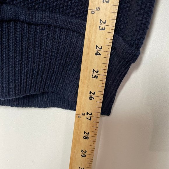 Greg Pier Mens Navy Blue Cashmere V-Neck High Neck Pullover Sweater Italy - Picture 11 of 15